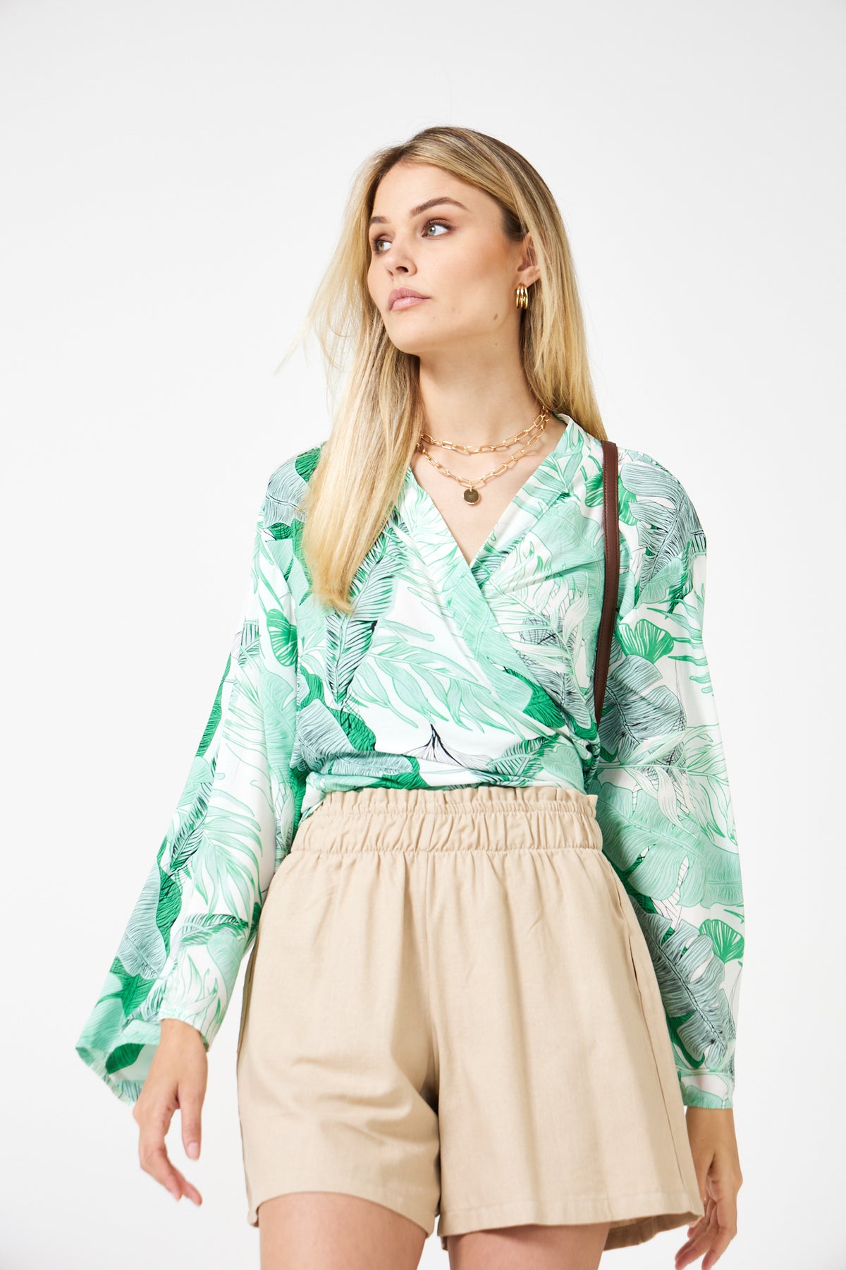 Juliette - Wrap Top (Green Fern)