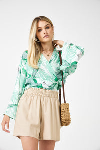 Juliette - Wrap Top (Green Fern)