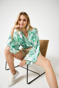 Juliette - Wrap Top (Green Fern)